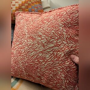 Wilkinson’s Red Coral Reef / Starfish Decorative Pillow – Coastal / Nautical